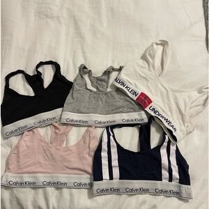 Calvin Klein racer back bra set of 5